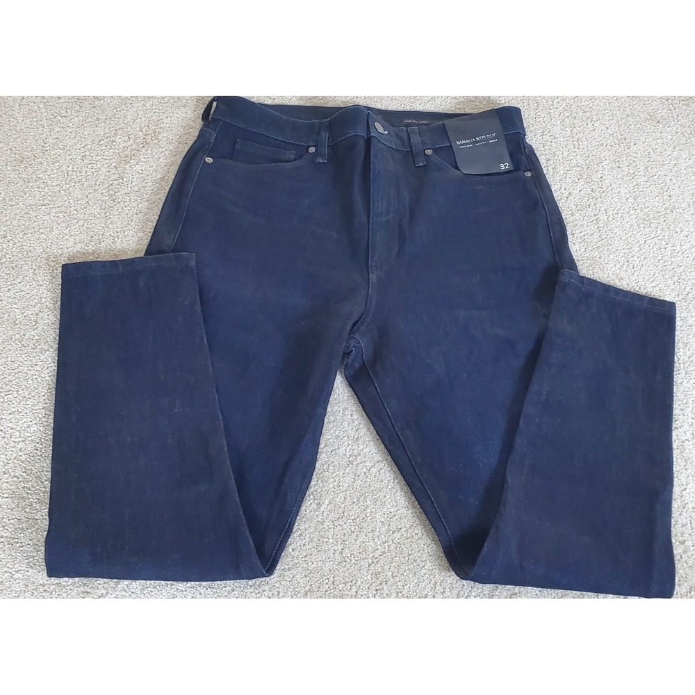 Banana Republic Women's Jeans Size 32 Actual 34 Blue High Rise Skinny Ankle NWTG